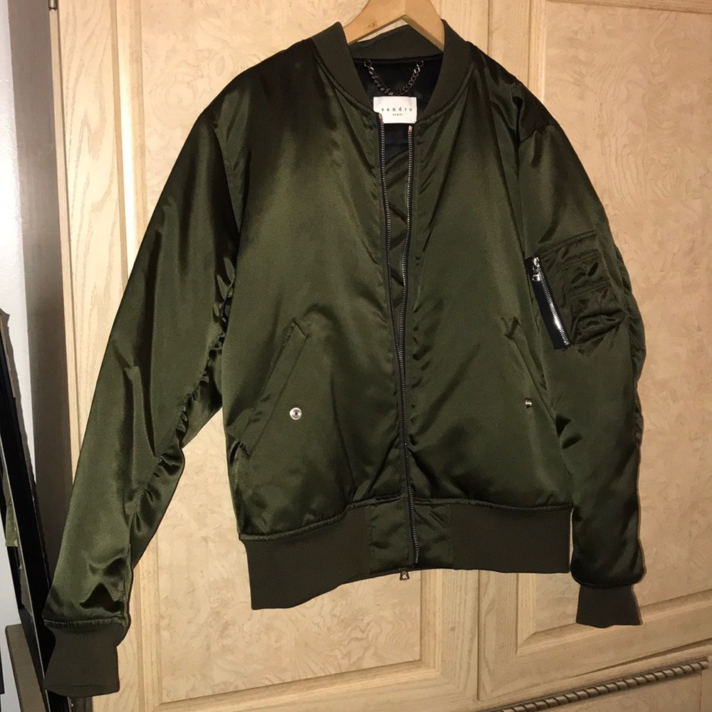 Black Friday Sale!!Sandro Combat Bomber Green Coat
